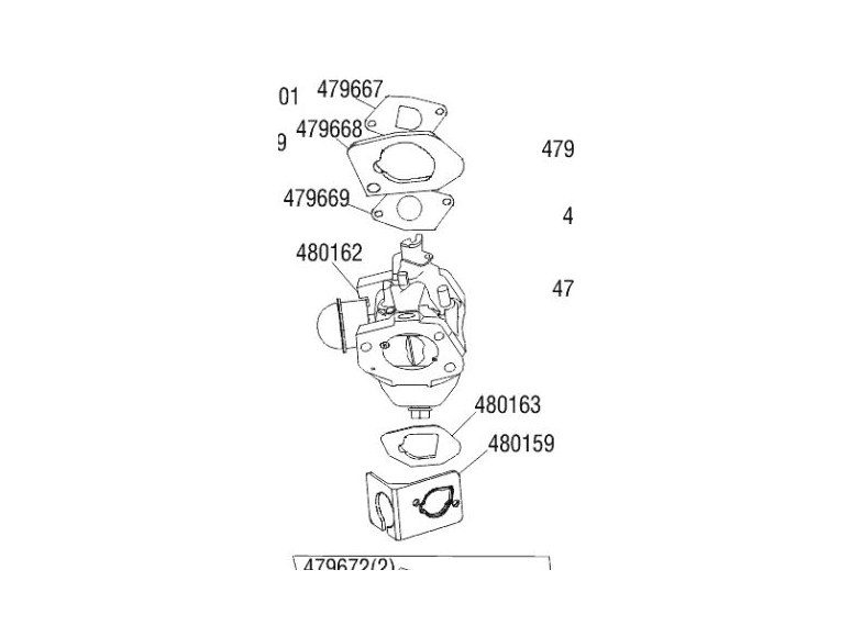 480162 CARBURETOR - TECH 135 -